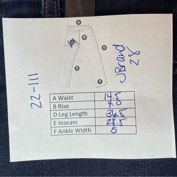 J BRAND MID RISE SKINNY STARLESS JEGGINGS DARK BLUE MEDIUM 28 - Picture 10 of 10